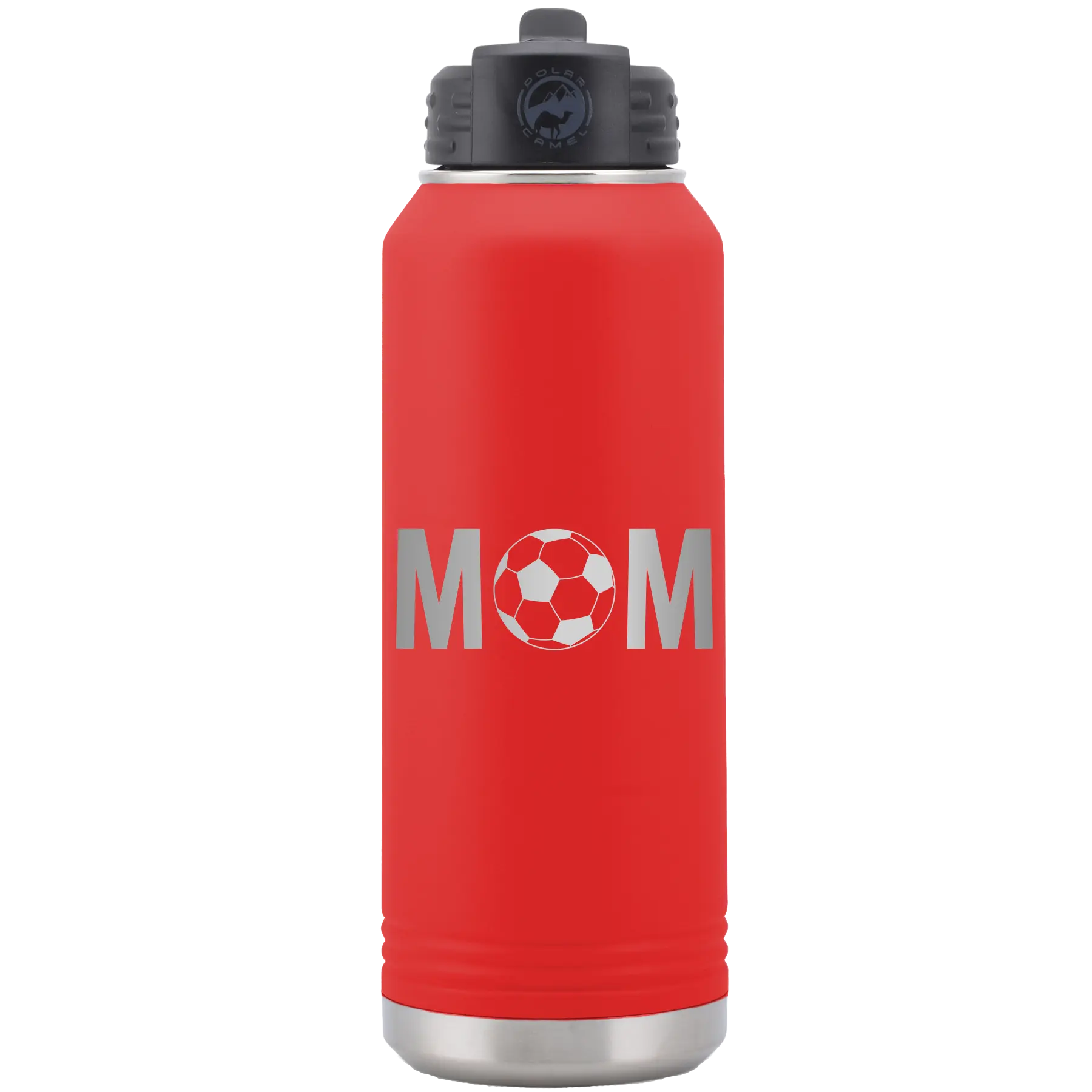 Mom Soccer 32 oz Water Bottle | Red