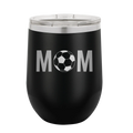 Mom Soccer Wine Cup | Black
