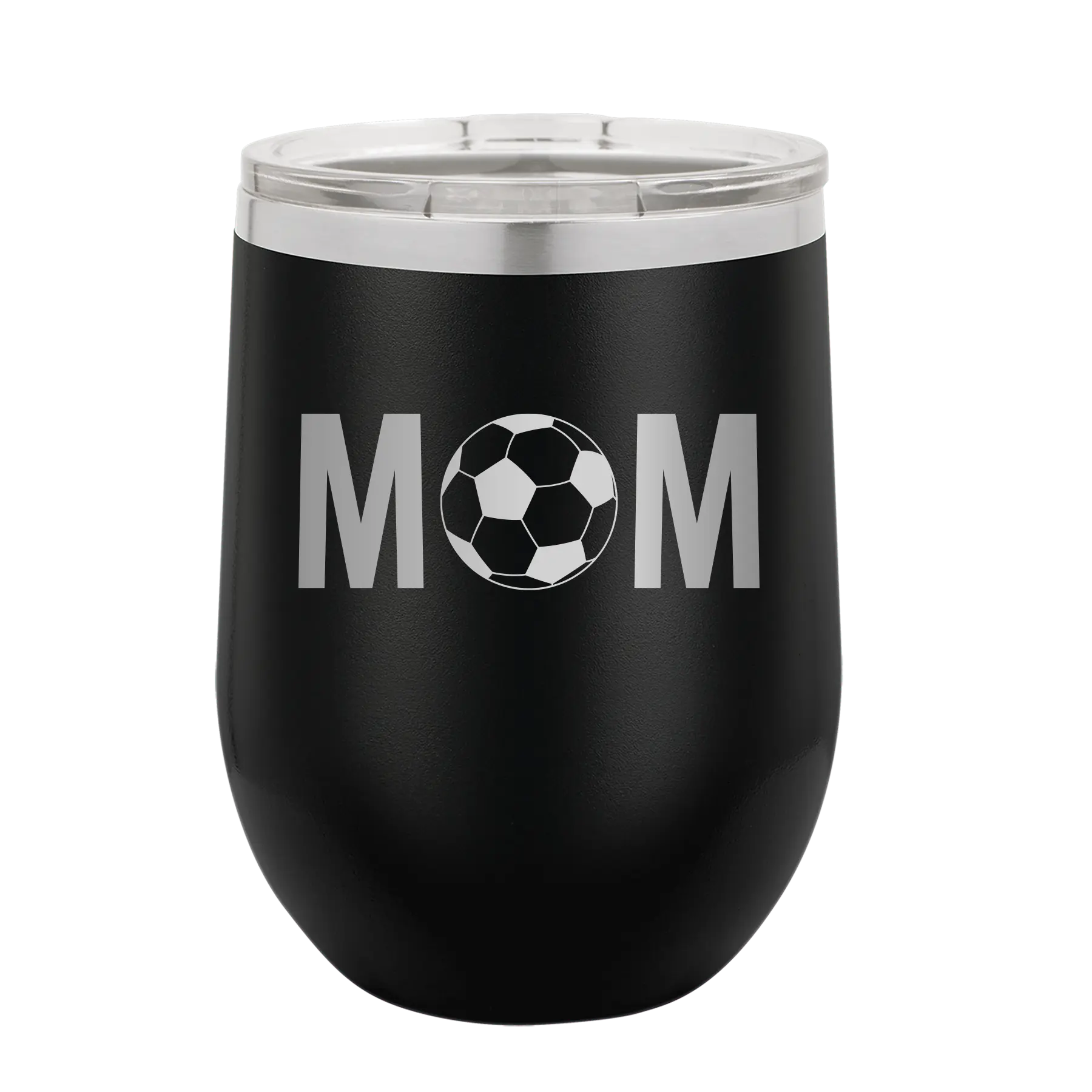 Mom Soccer Wine Cup | Black