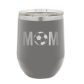 Mom Soccer Wine Cup | Dark Gray