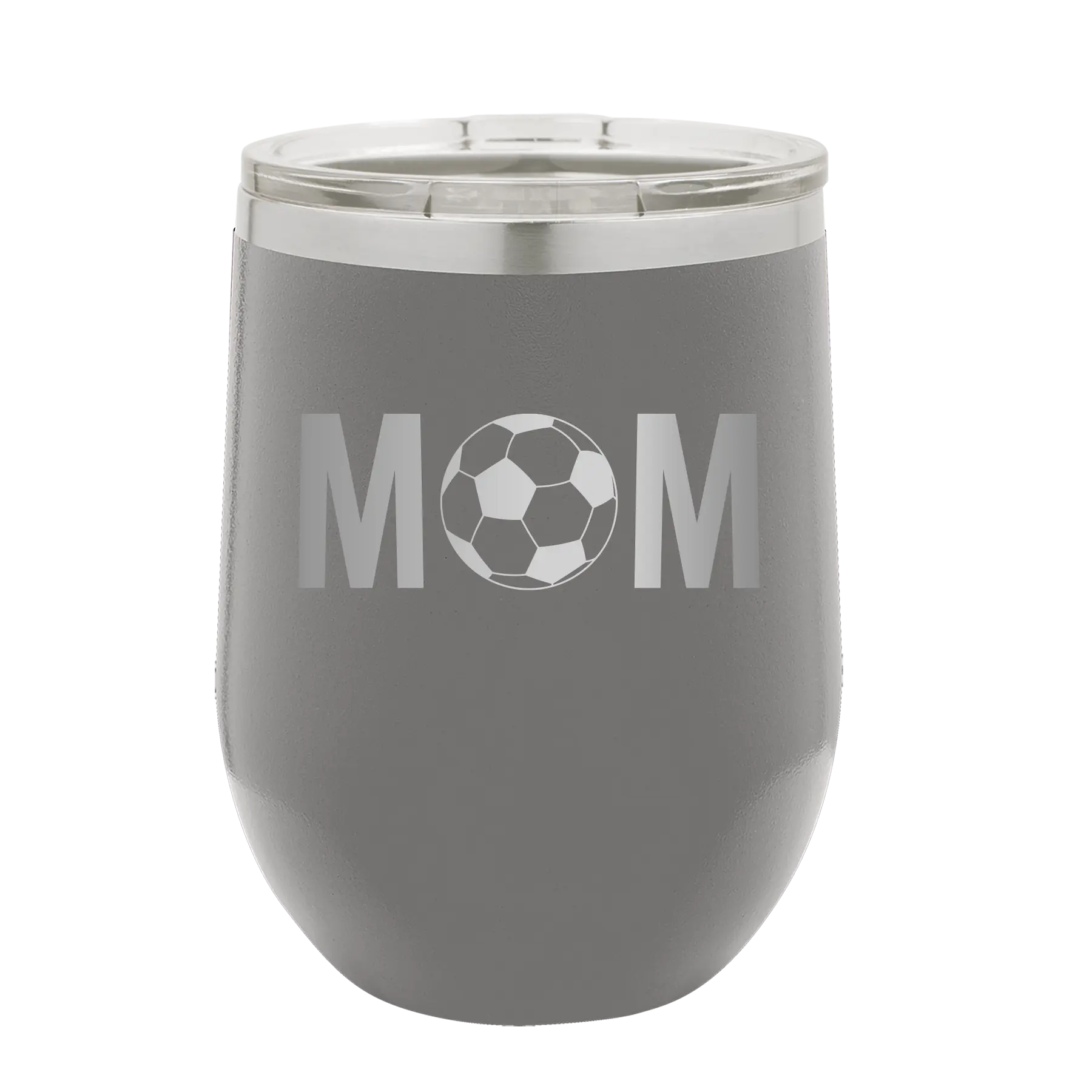 Mom Soccer Wine Cup | Dark Gray