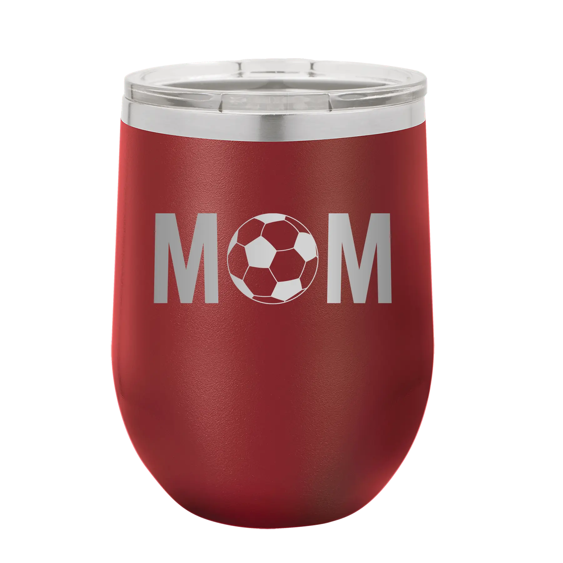 Mom Soccer Wine Cup | Maroon