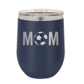 Mom Soccer Wine Cup | Navy