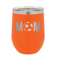 Mom Soccer Wine Cup | Orange