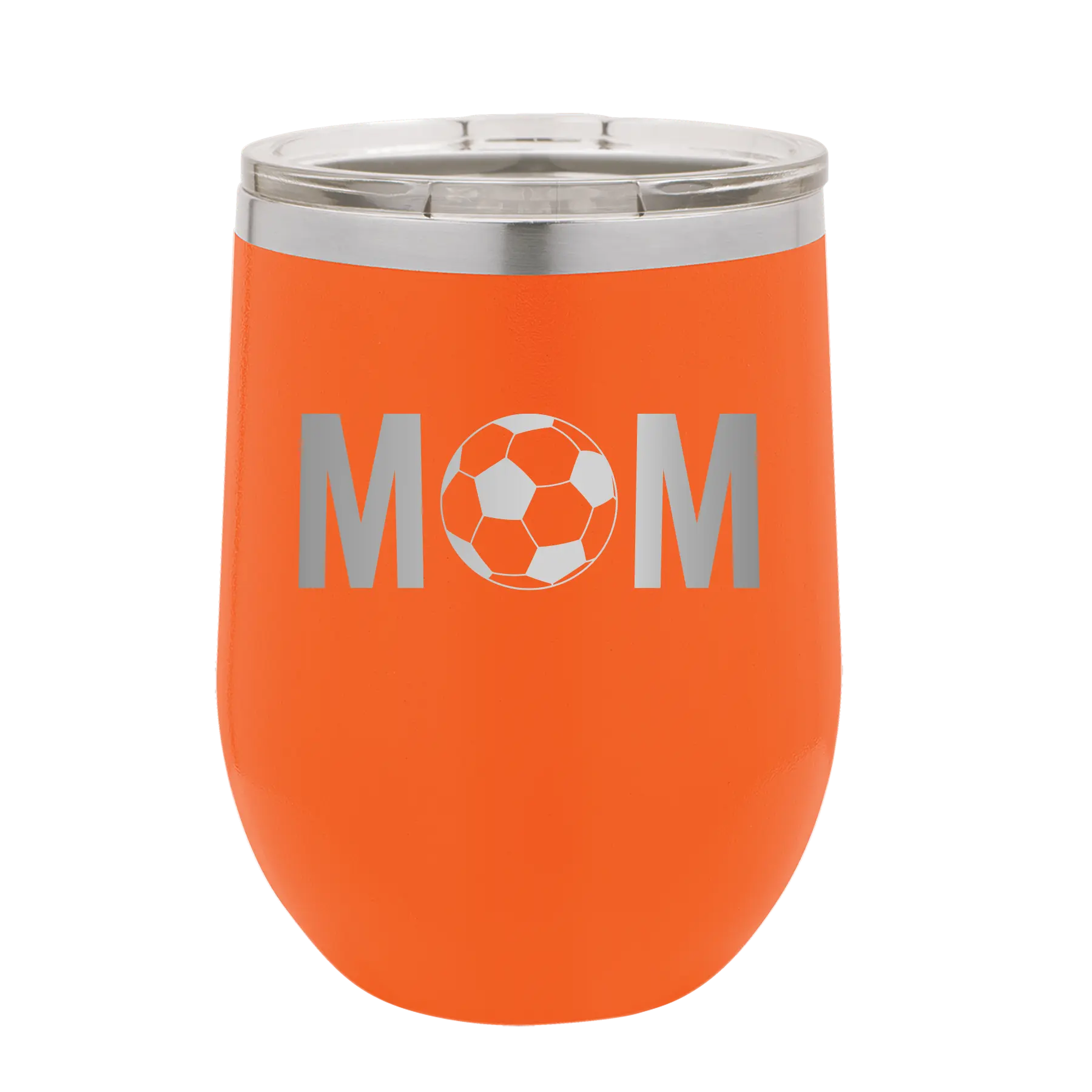 Mom Soccer Wine Cup | Orange