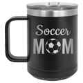 Mom Soccer2 15 oz Mug | Black