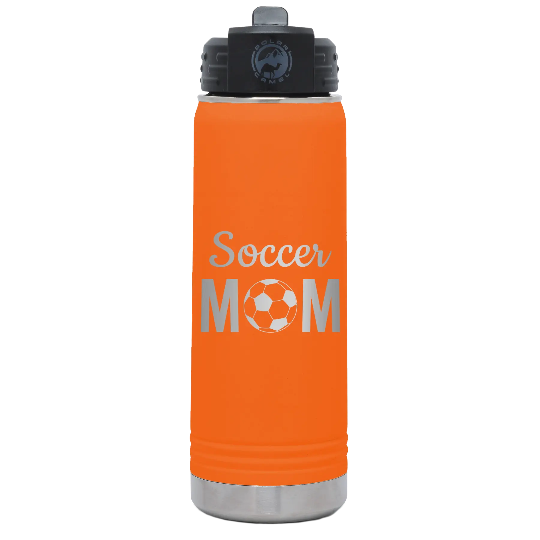 Mom Soccer2 20 oz Water Bottle | Orange