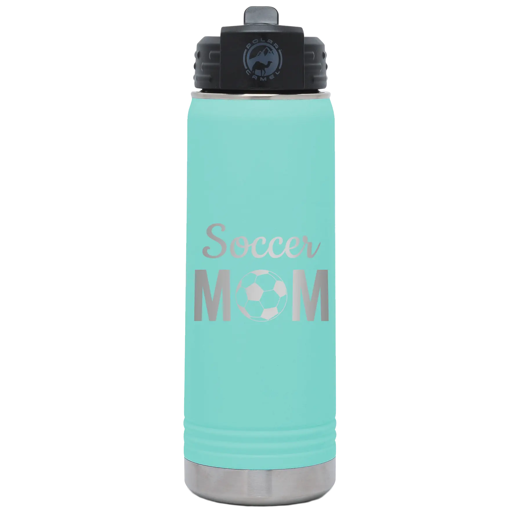 Mom Soccer2 20 oz Water Bottle | Teal