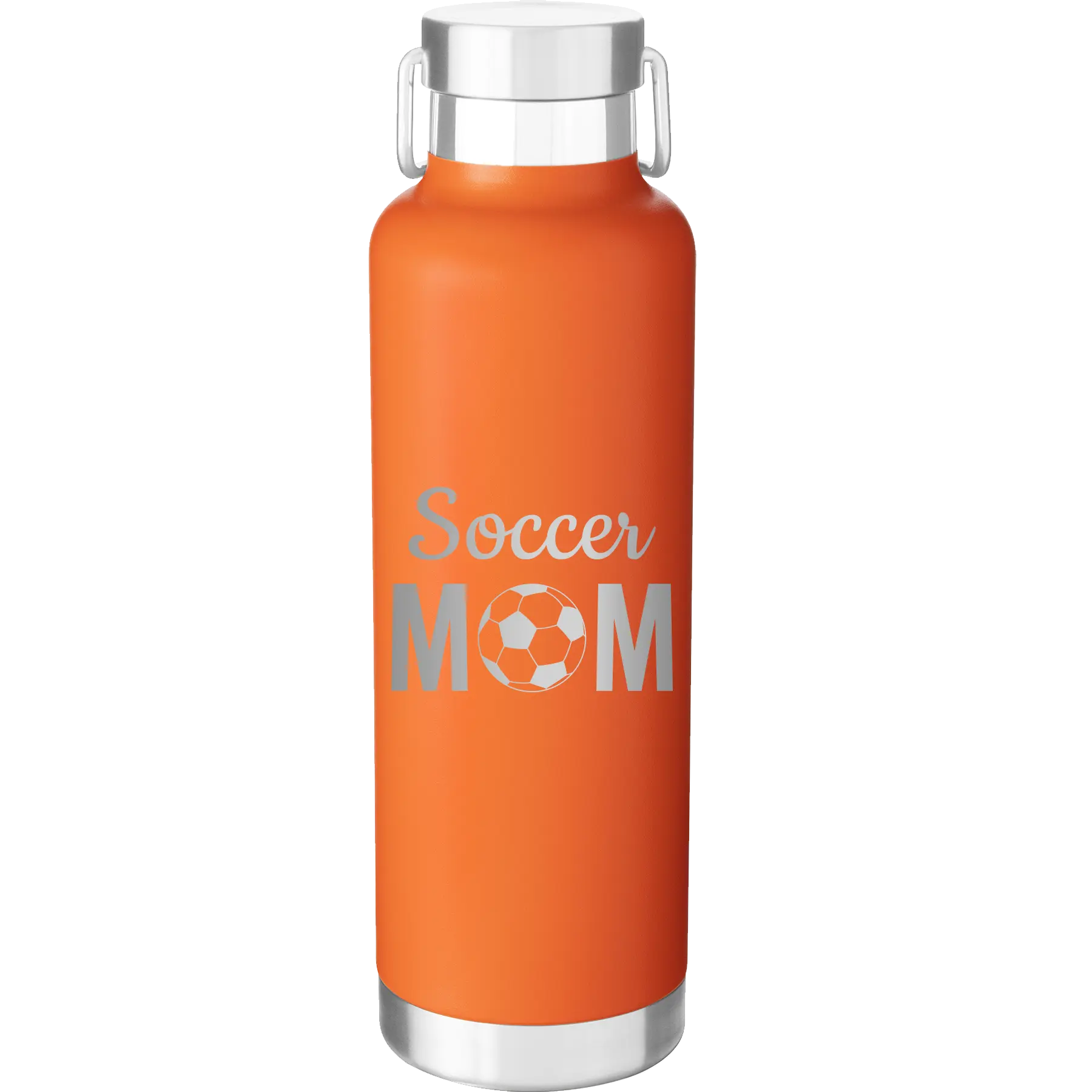 Mom Soccer2 24 oz Water Bottle | Orange