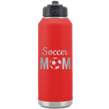 Mom Soccer2 32 oz Water Bottle | Red