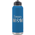Mom Soccer2 32 oz Water Bottle | Royal Blue