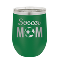 Mom Soccer2 Wine Cup | Green