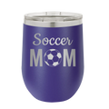 Mom Soccer2 Wine Cup | Purple