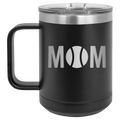 Mom Tennis 15 oz Mug | Black