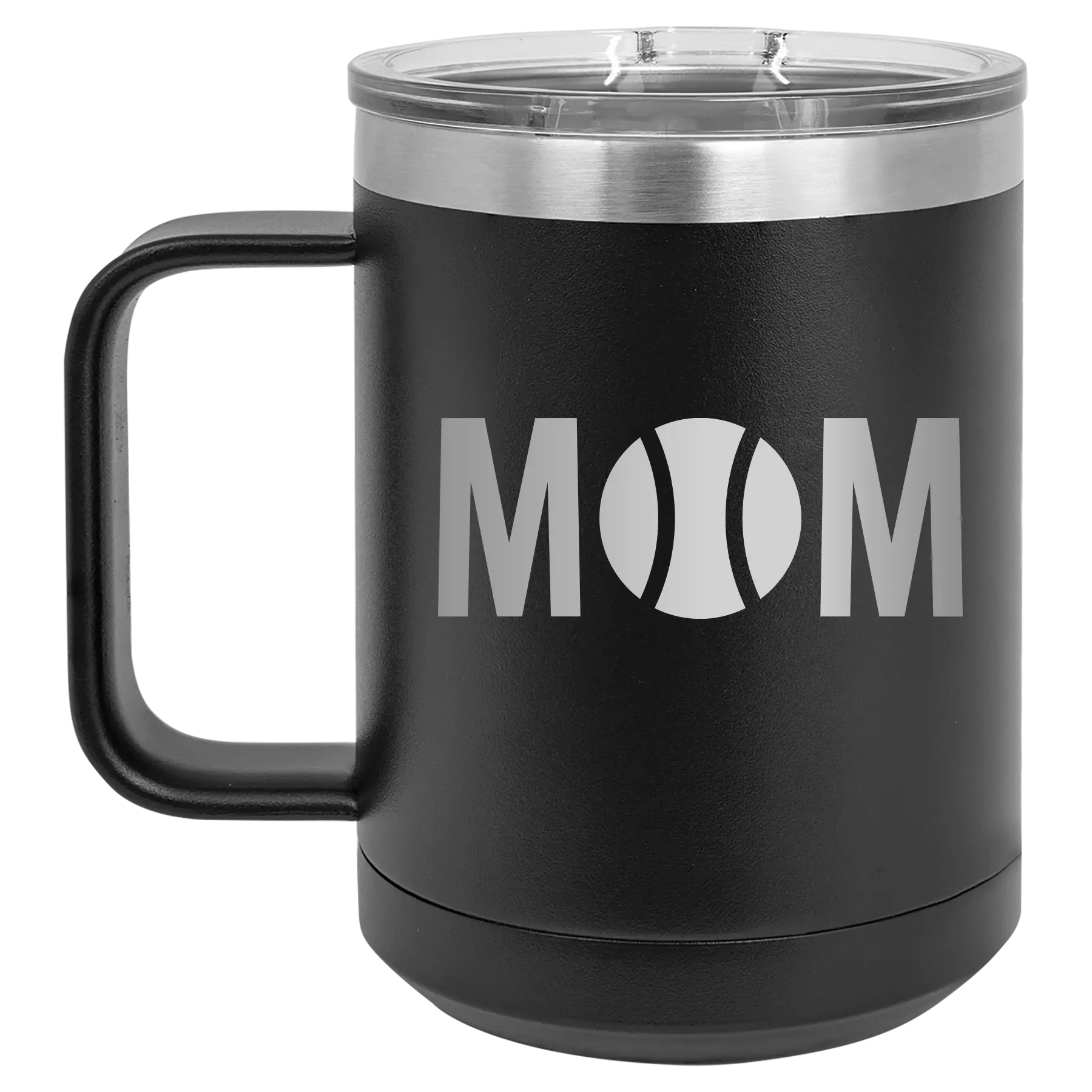 Mom Tennis 15 oz Mug | Black