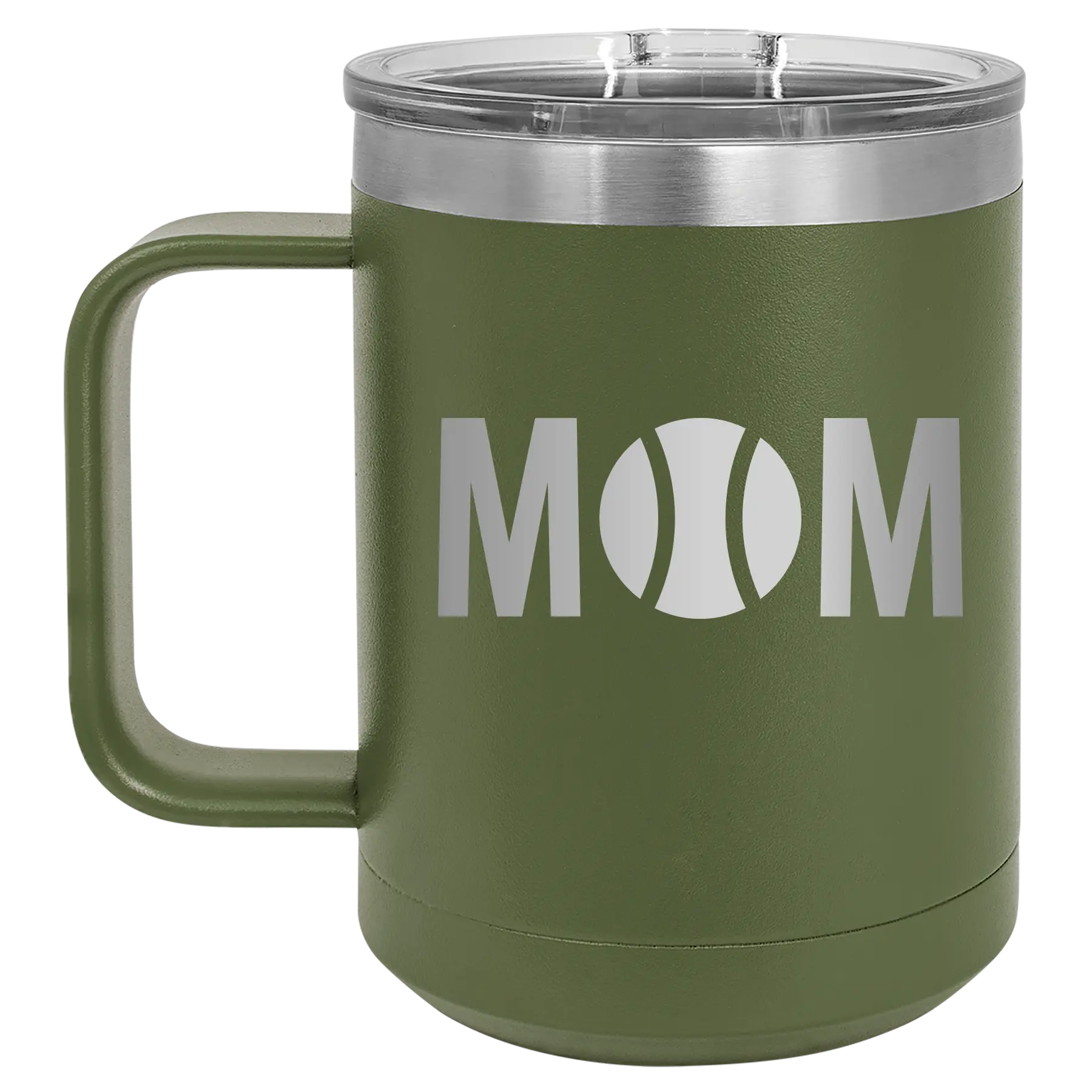 Mom Tennis 15 oz Mug | Olive Green