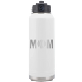 Mom Tennis 32 oz Water Bottle | White