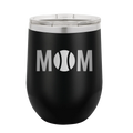Mom Tennis Wine Cup | Black
