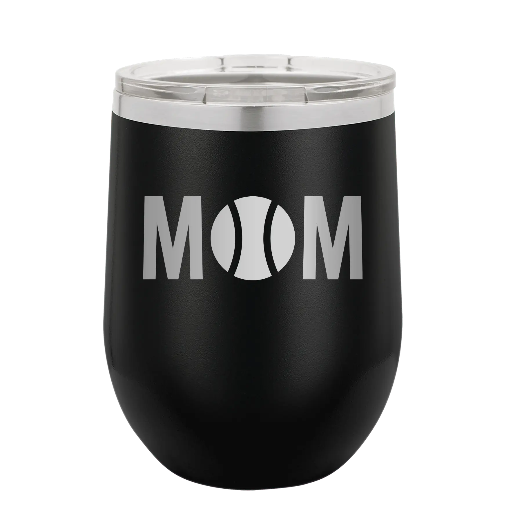 Mom Tennis Wine Cup | Black