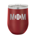 Mom Tennis Wine Cup | Maroon