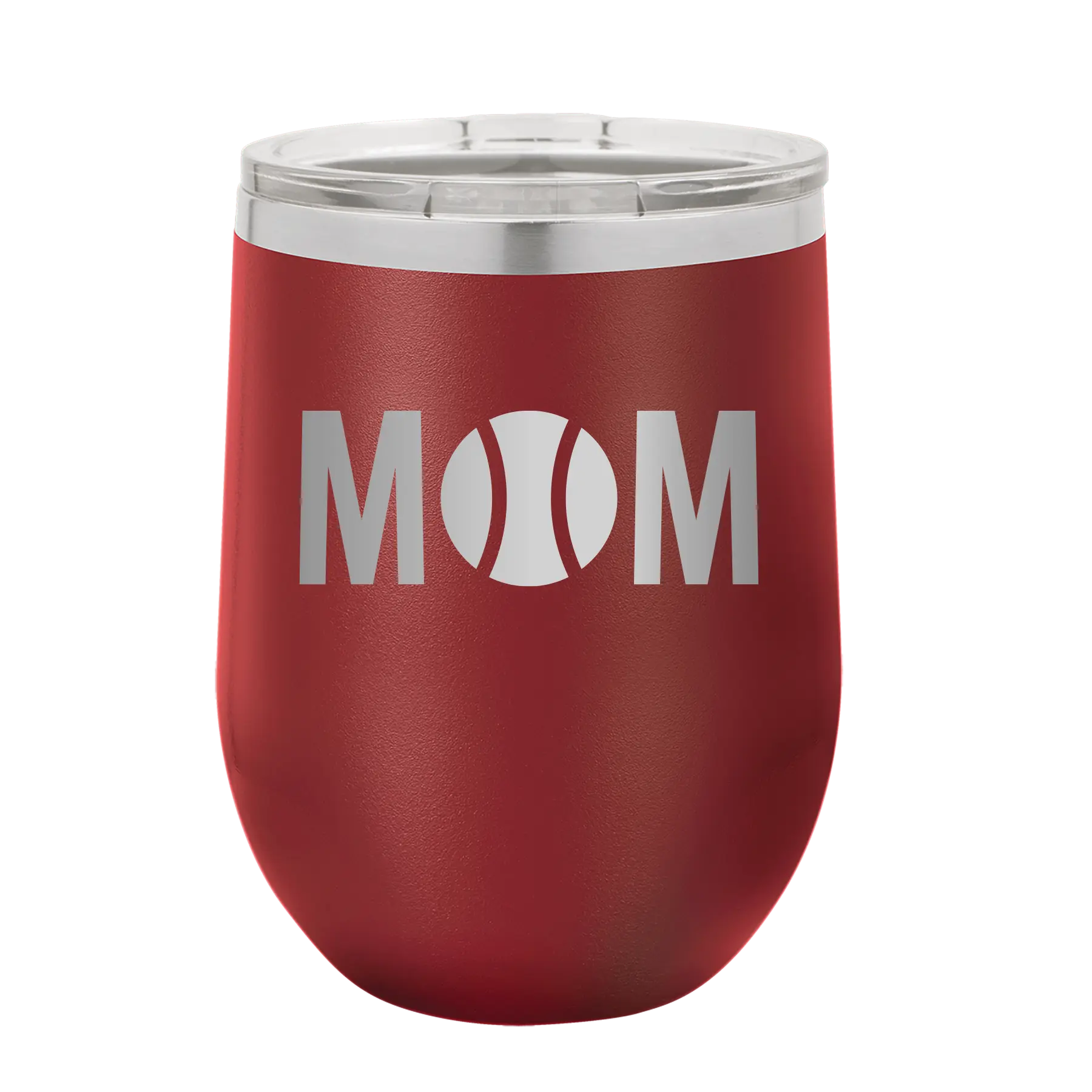 Mom Tennis Wine Cup | Maroon