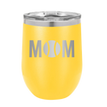 Mom Tennis Wine Cup | Yellow