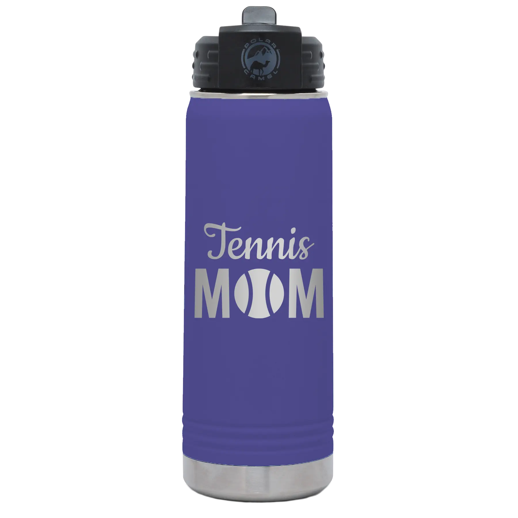 Mom Tennis2 20 oz Water Bottle | Purple
