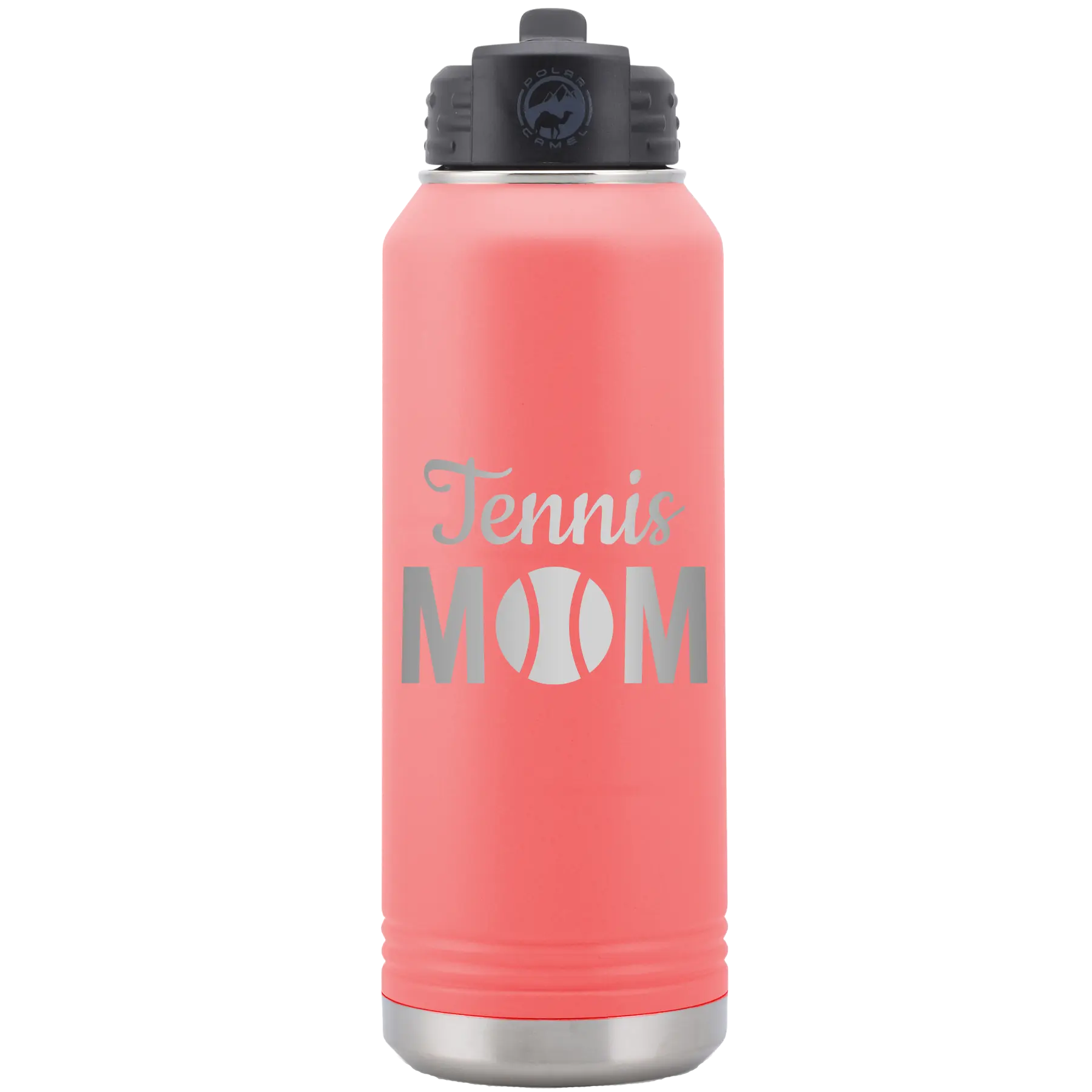 Mom Tennis2 32 oz Water Bottle | Coral