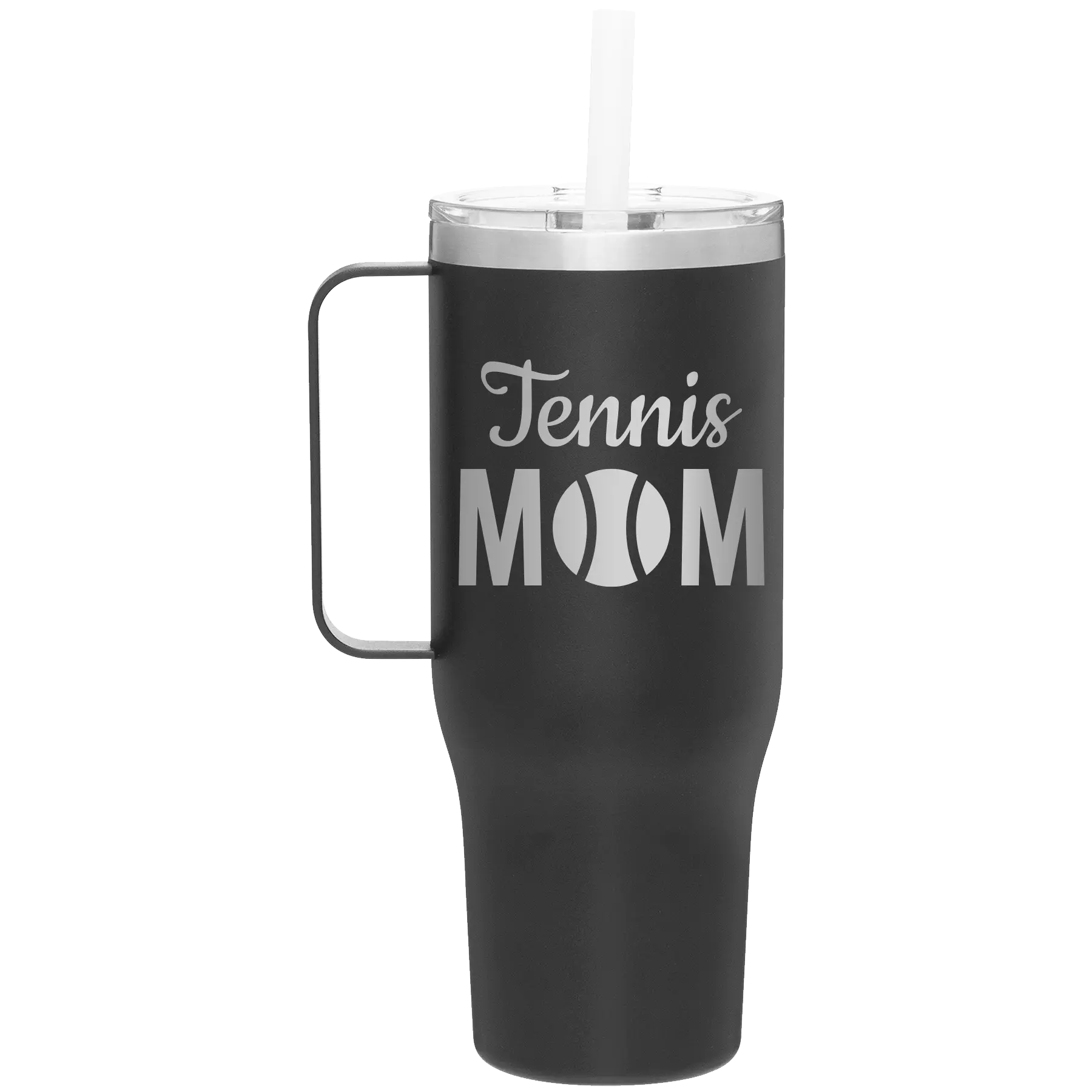 Mom Tennis2 40 oz Tumbler Mug | Black