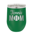 Mom Tennis2 Wine Cup | Green