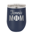 Mom Tennis2 Wine Cup | Navy