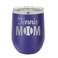 Mom Tennis2 Wine Cup | Purple