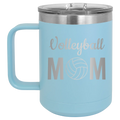 Mom Volleyball2 15 oz Mug | Light Blue