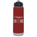 Mom Volleyball2 20 oz Water Bottle | Maroon