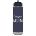 Mom Volleyball2 20 oz Water Bottle | Navy