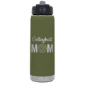 Mom Volleyball2 20 oz Water Bottle | Olive Green