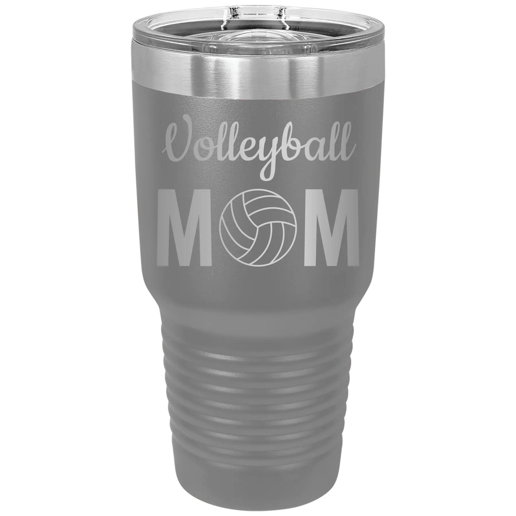 Mom Volleyball2 30 oz Tumbler | Dark Gray