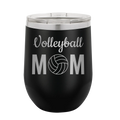 Mom Volleyball2 Wine Cup | Black