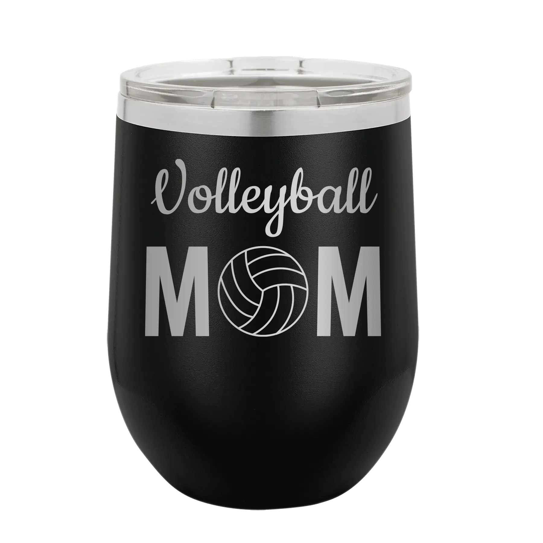 Mom Volleyball2 Wine Cup | Black