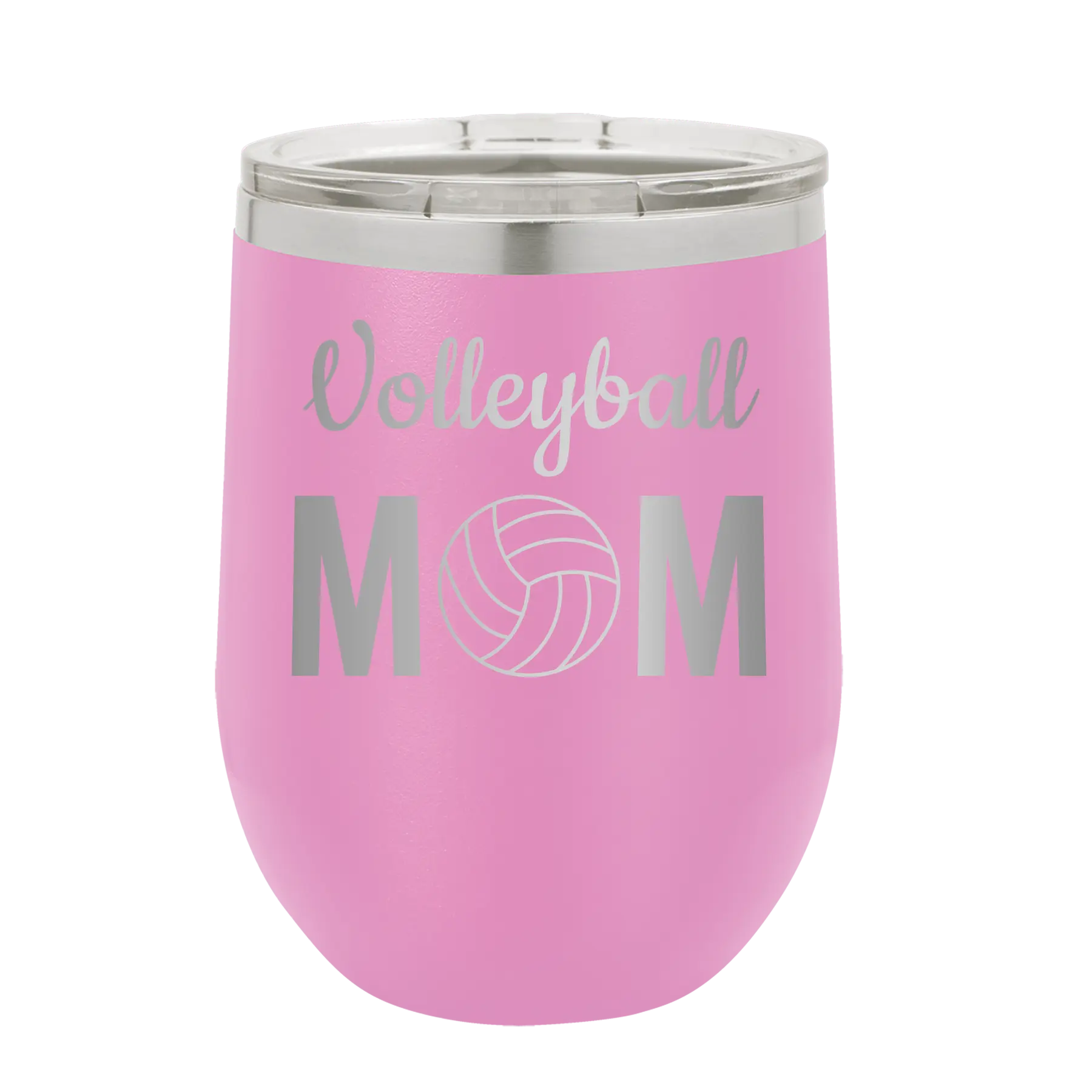 Mom Volleyball2 Wine Cup | Light Purple