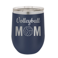 Mom Volleyball2 Wine Cup | Navy