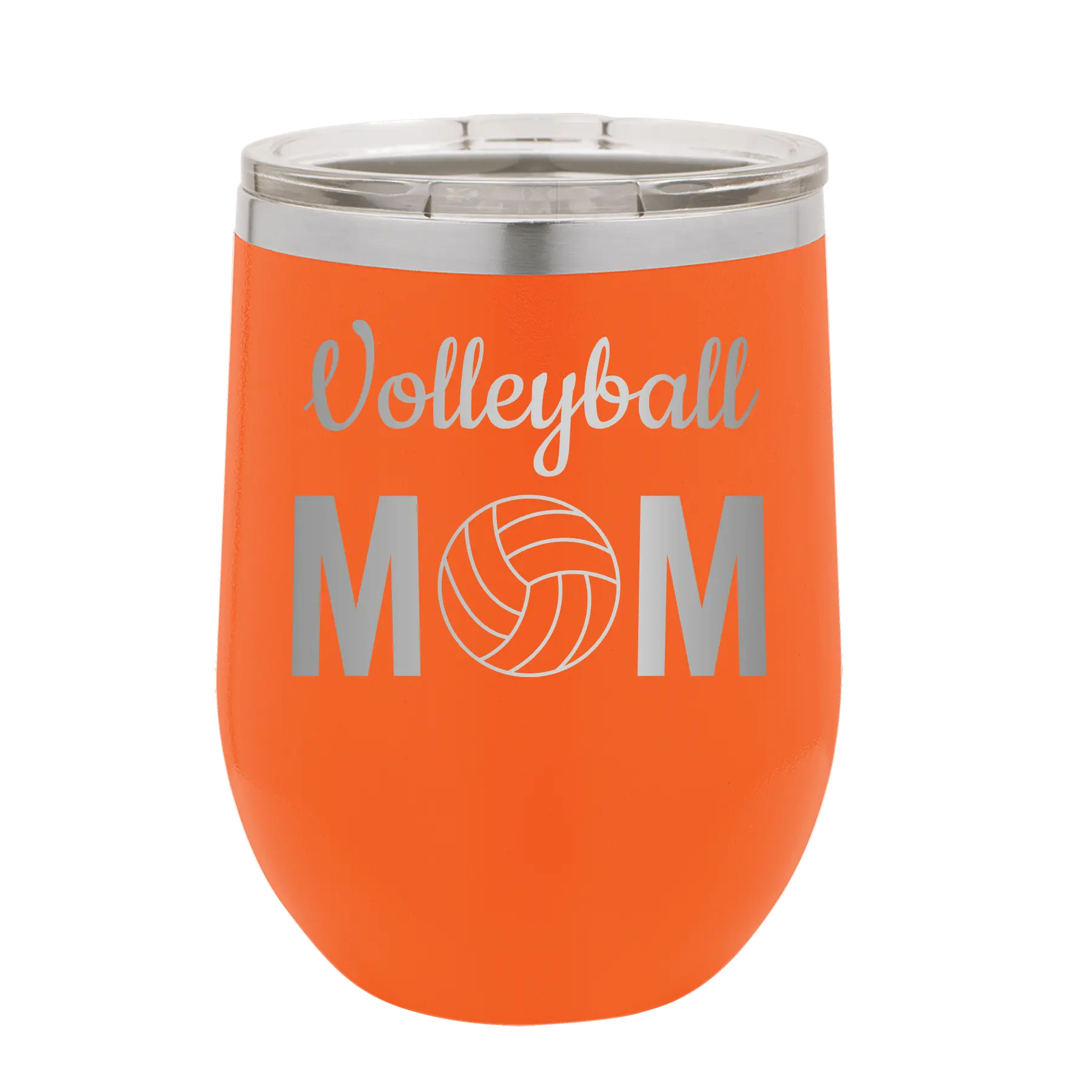 Mom Volleyball2 Wine Cup | Orange
