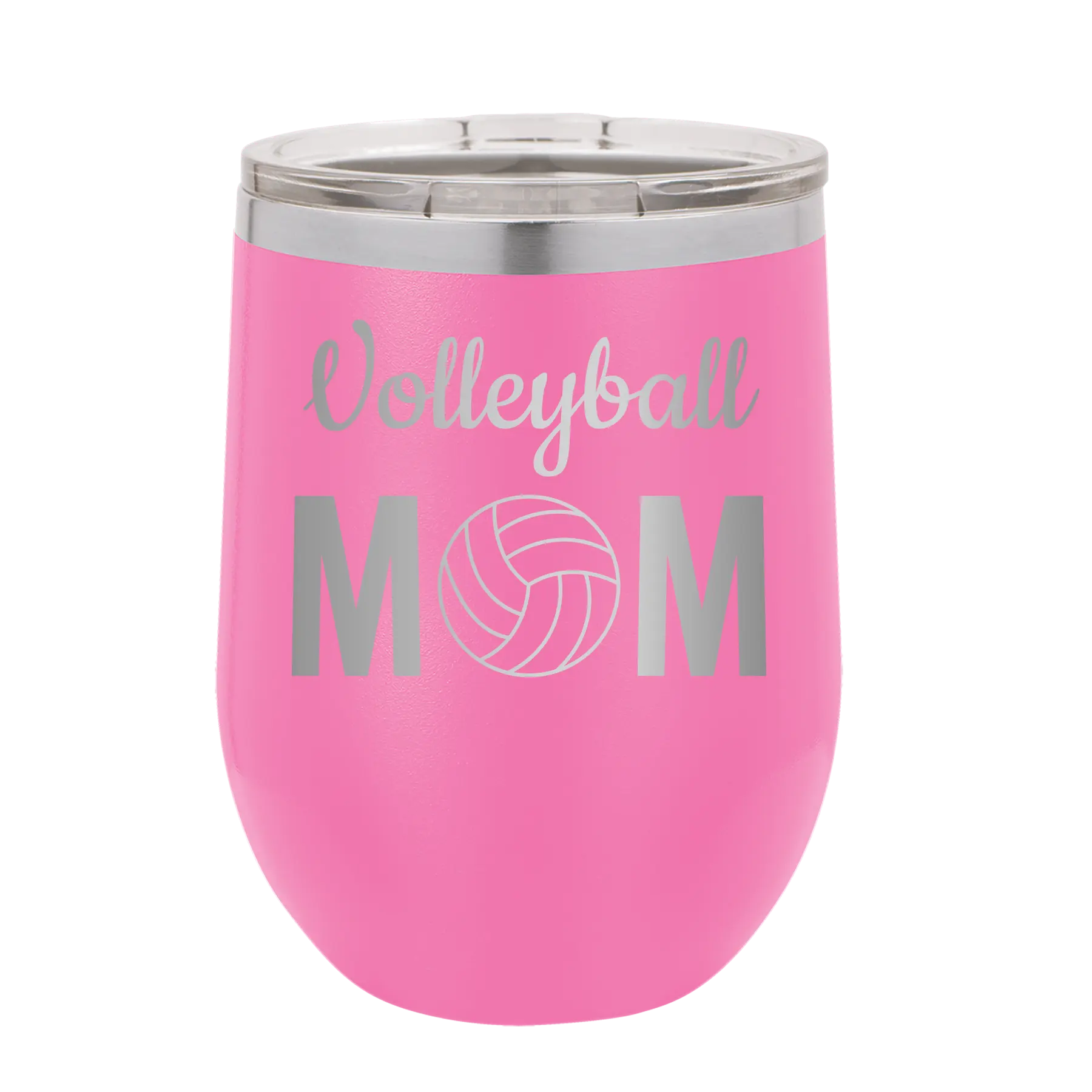 Mom Volleyball2 Wine Cup | Pink