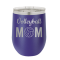 Mom Volleyball2 Wine Cup | Purple