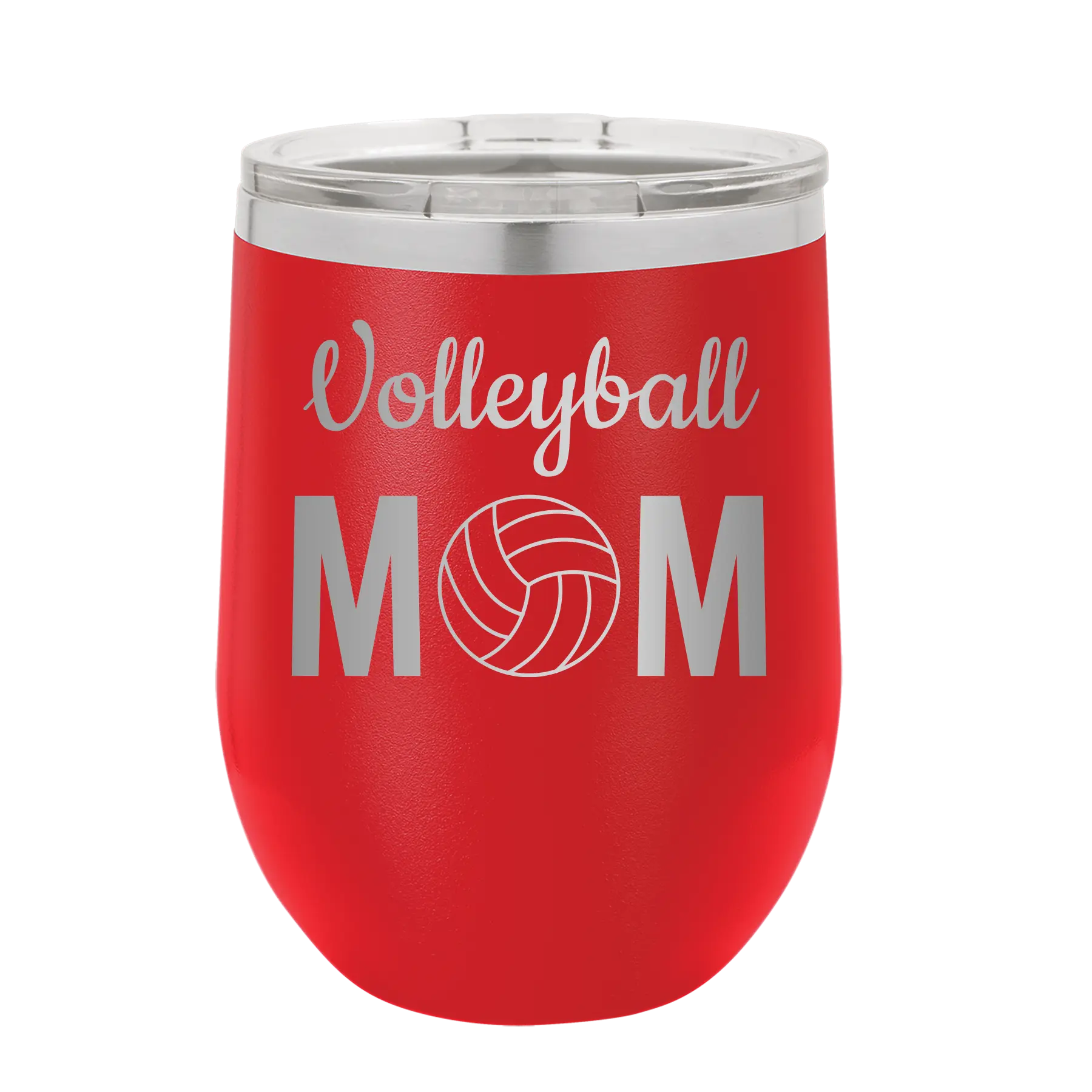 Mom Volleyball2 Wine Cup | Red