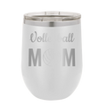 Mom Volleyball2 Wine Cup | White