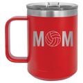 Mom Volleyball 15 oz Mug | Red