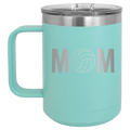 Mom Volleyball 15 oz Mug | Teal