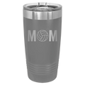 Mom Volleyball 20 oz Tumbler | Dark Gray