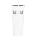 Mom Volleyball 20.9 oz Tumbler | White